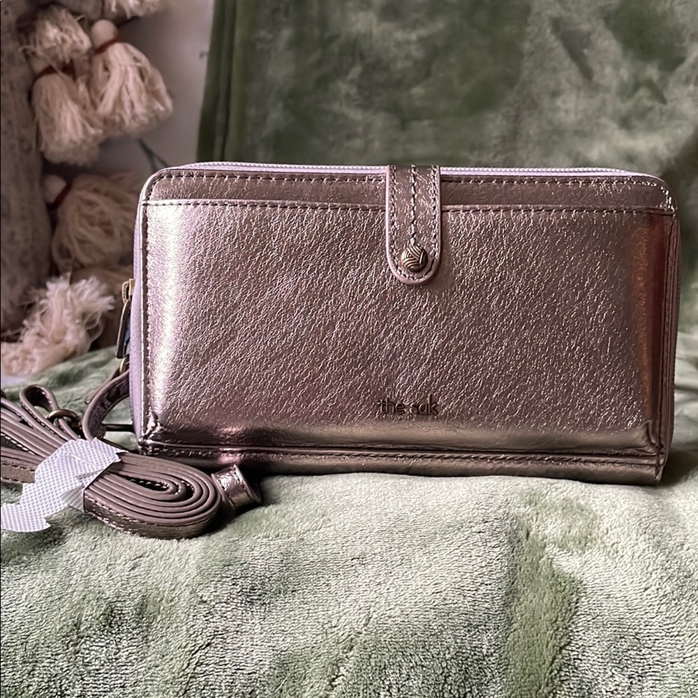 Brand New The Sak Metallic Gold Women's Sling Wallet
